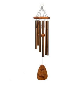 The Lord is My Shepherd...Psalm 23 Wind Chime 30\" Bronze